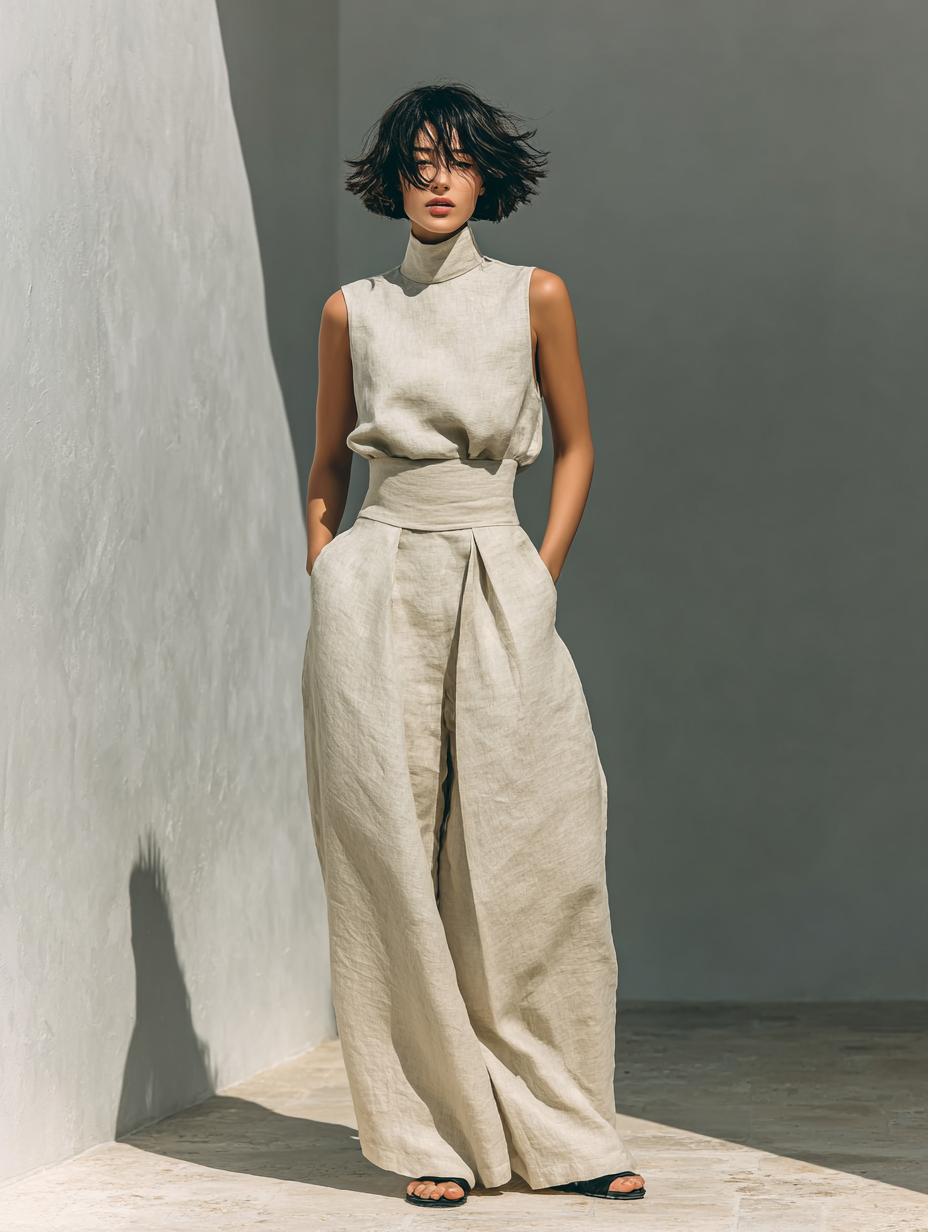 Maria | Set minimalista in cotone e lino