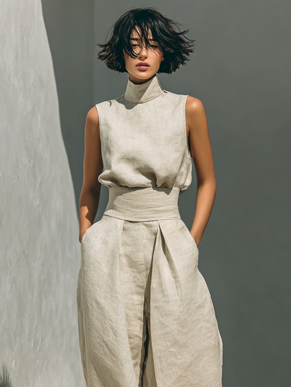 Maria | Set minimalista in cotone e lino