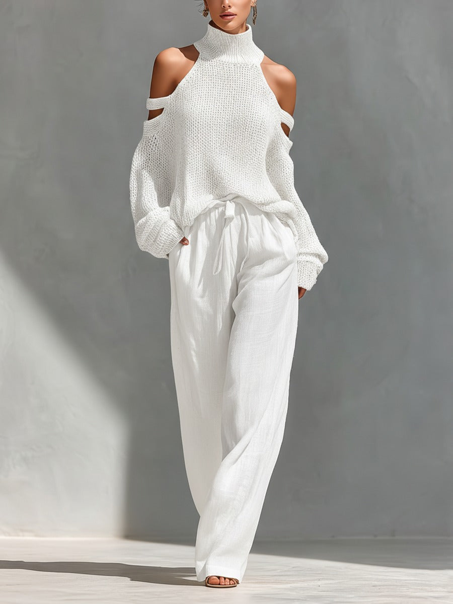 Camilla | Completo in maglia e lino