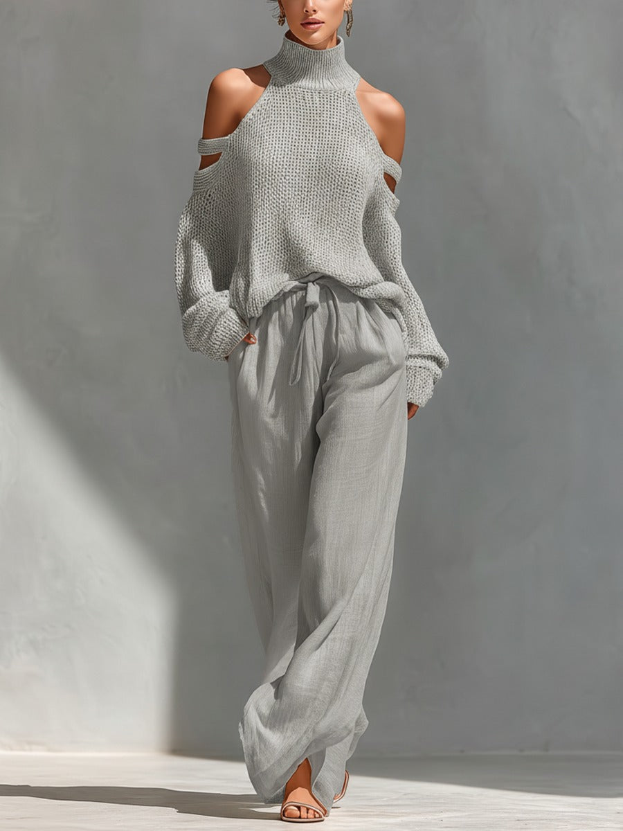 Camilla | Completo in maglia e lino
