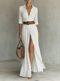 Amélia | Abito lungo elegante con collo a revers