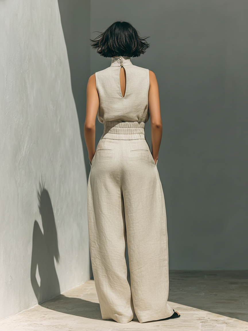 Maria | Set minimalista in cotone e lino