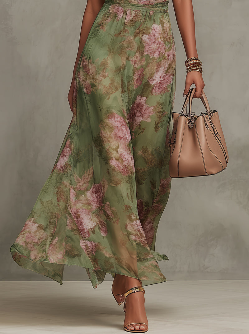 Livia | Abito lungo floreale a halter