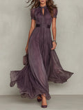 Flavia | Vestito lungo con dettaglio di pizzo